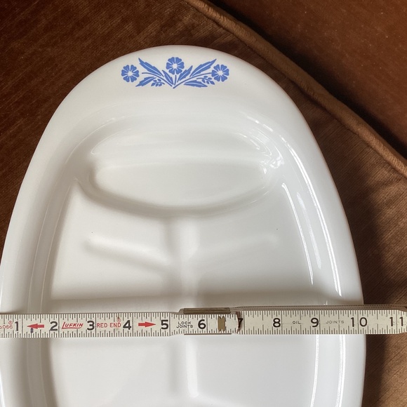 VINTAGE CORNING WARE BLUE CORNFLOWER 10 X16 OVAL MEAT SERVING PLATTER P-19 NWT - Picture 3 of 7